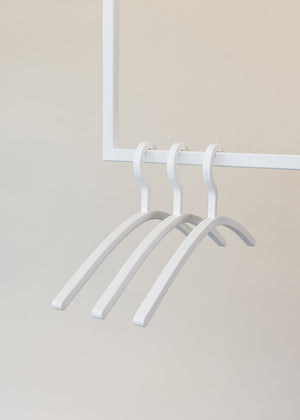 3er Set Kunststoff Kleiderbügel in der Farbe Weiß | Metallbude