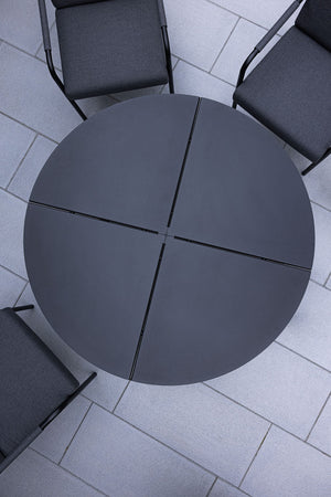 Gartentisch rund metall schwarz